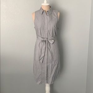 NWT Banana Republic Gray Sleeveless Shirt Dress